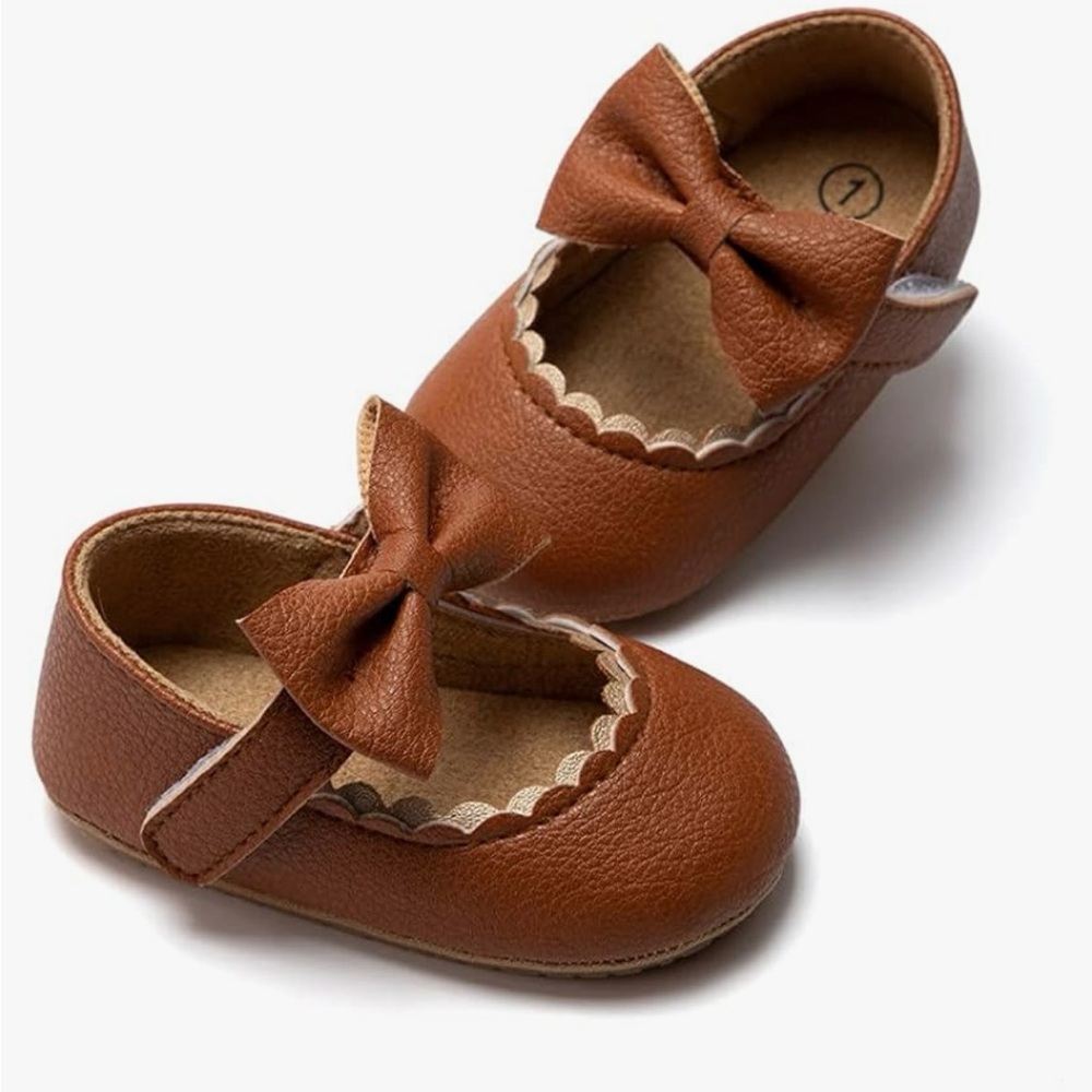 Lucky Brand Kids Moccasins with Bow - Brown